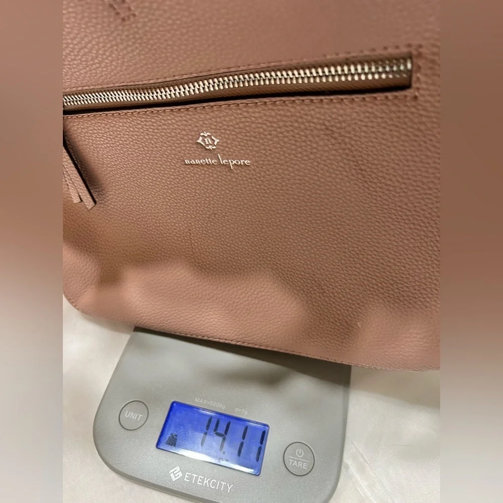 Nanette Lepore Blush Pebbled Vegan Leather Handbag